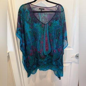 Lane Bryant Multicolor Patterned Top